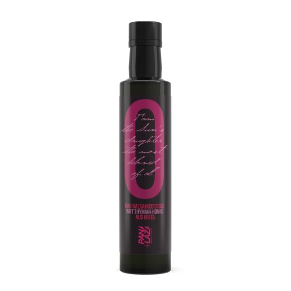 Bio Balsamico mit Thymian Honig von den besten Fässern Kretas