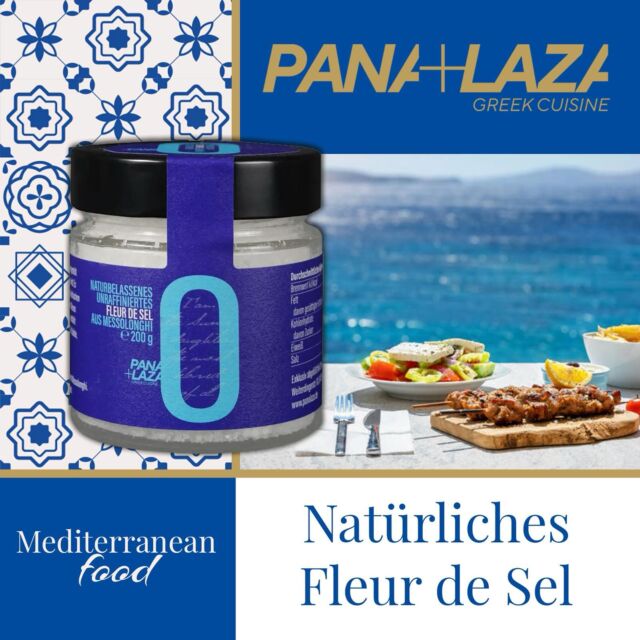 Natürliches Fleur de Sel

Afrina ist der Name, der in Messolonghi für „Fleur de Sel“ verwendet wird. Es kristallisiert auf der Oberfläche der Lagune von Messolonghi unter der griechischen Sonne und wird an ausgewählten Stellen handverlesen. Afrina wird nur auf den Salzfeldern von Messolonghi hergestellt und ist ein 100% natürliches Premiumprodukt mit hohem Nährwert, da es ca. 96 wichtige Mineralien und Spurenelemente enthält. Ideal für Salate, Rohkost, Gebäck und zum Würzen nach der Zubereitung.  #salz #fleurdesel #metaxasauce #panalaza #gyros #griechenland #foodlover #foodblogger #greekfood #greekislands #greekcuisine #gyrossauce #lieblingsgrieche #grilling #foodie #shoppingonline #foodonline
#greekfood #greek #greece #food #foodporn #greekcuisine #instafood #gyros #foodstagram #mediterraneanfood #foodlover #delicious #mediterranean